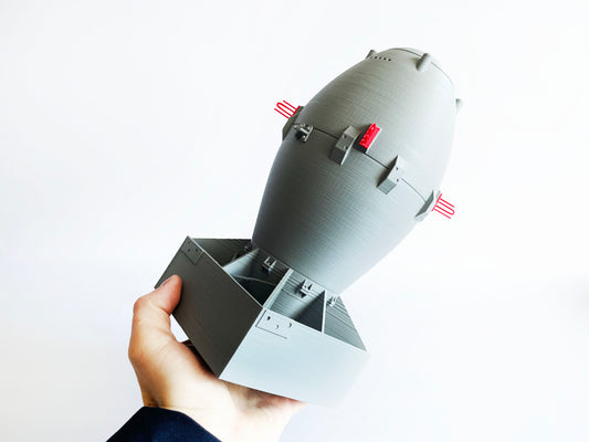Fat Boy Nuclear Bomb 1:12 Scale Replica Japan Nagasaki WW2 Nuke Atom Atomic 3D Printed