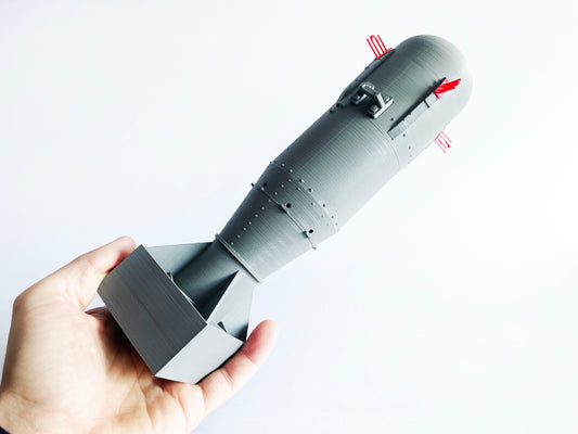 Little Boy Nuclear Bomb 1:12 Scale Replica Japan Hiroshima WW2 Nuke Atom Atomic 3D Printed