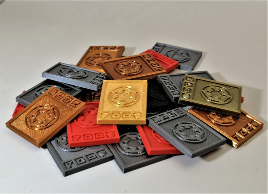 IMPERIAL CREDITS (Pack of 6 or 12)  - Film Prop - 3D printed replica