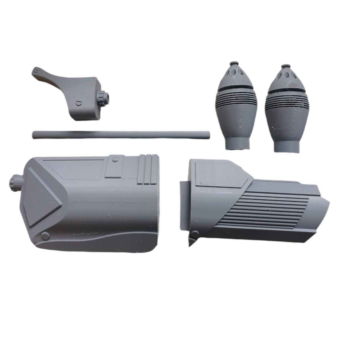 Silberner Nemesis Blaster - Sci-Fi-Requisite - 3D-gedruckte Replik