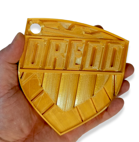 DREDD BADGE - 1:1 Film Prop - 3D Printed Replica